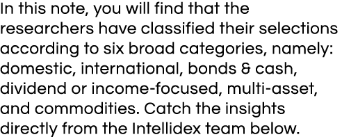 In this note, you will find that the researchers have classified their selections according to six broad categories,    