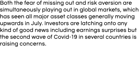 Both the fear of missing out and risk aversion are simultaneously playing out in global markets, which has seen all m   