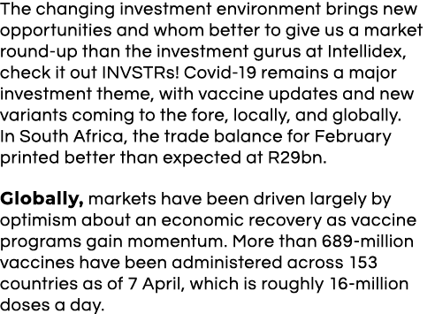 The changing investment environment brings new opportunities and whom better to give us a market round-up than the in   