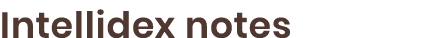 Intellidex notes
