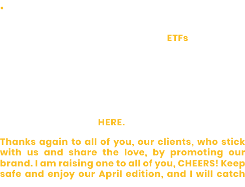   The top performing ETF (as at 1st April), was the 1nvest Palladium ETF  To check out the other top performing ETFs    