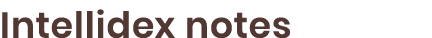 Intellidex notes