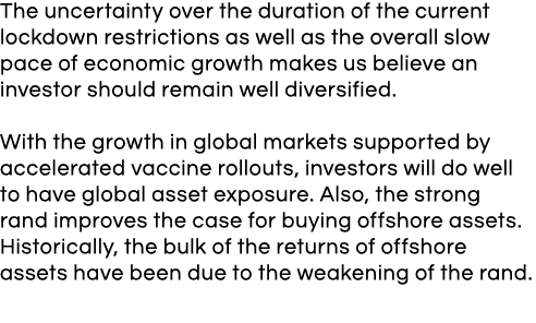 The uncertainty over the duration of the current lockdown restrictions as well as the overall slow pace of economic g   